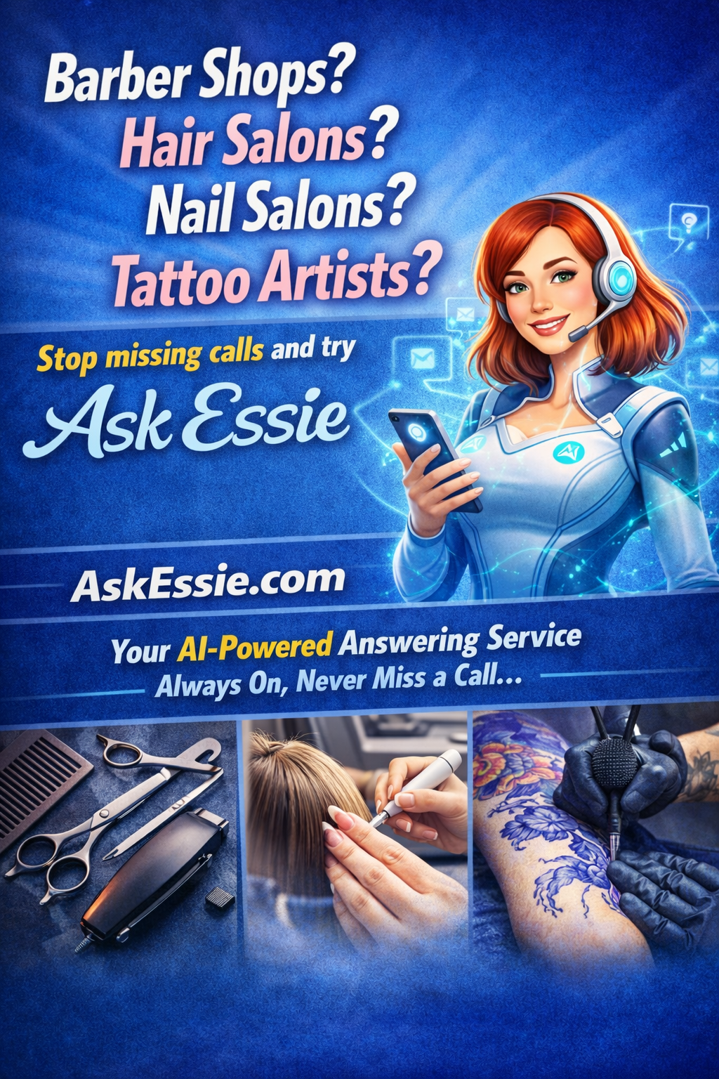 AI answering service for barber shops in Lee's Summit MO